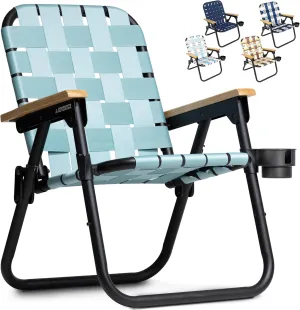GoSports WOVN Beach Backpack Chair - 9 Styles Available - Premium Folding Camping Chair