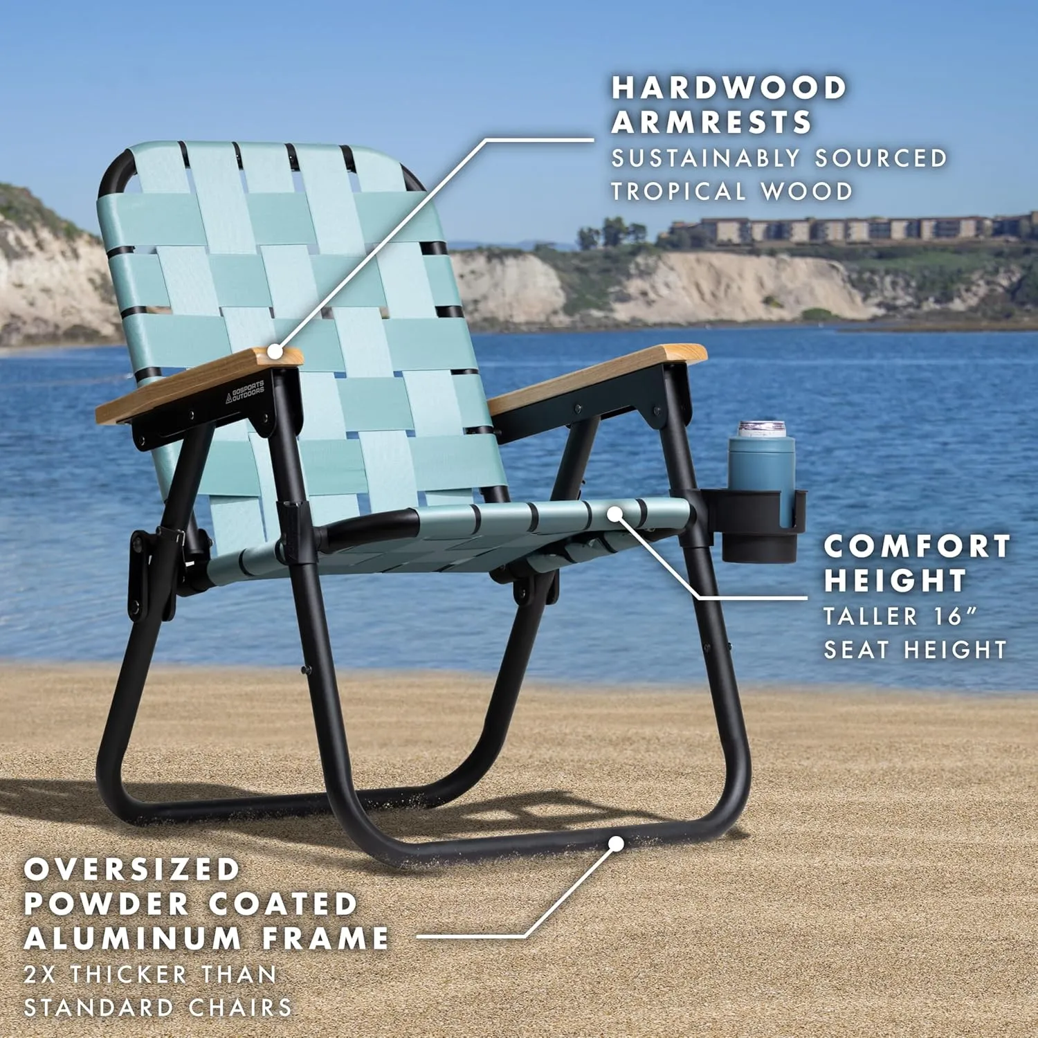 GoSports WOVN Beach Backpack Chair - 9 Styles Available - Premium Folding Camping Chair