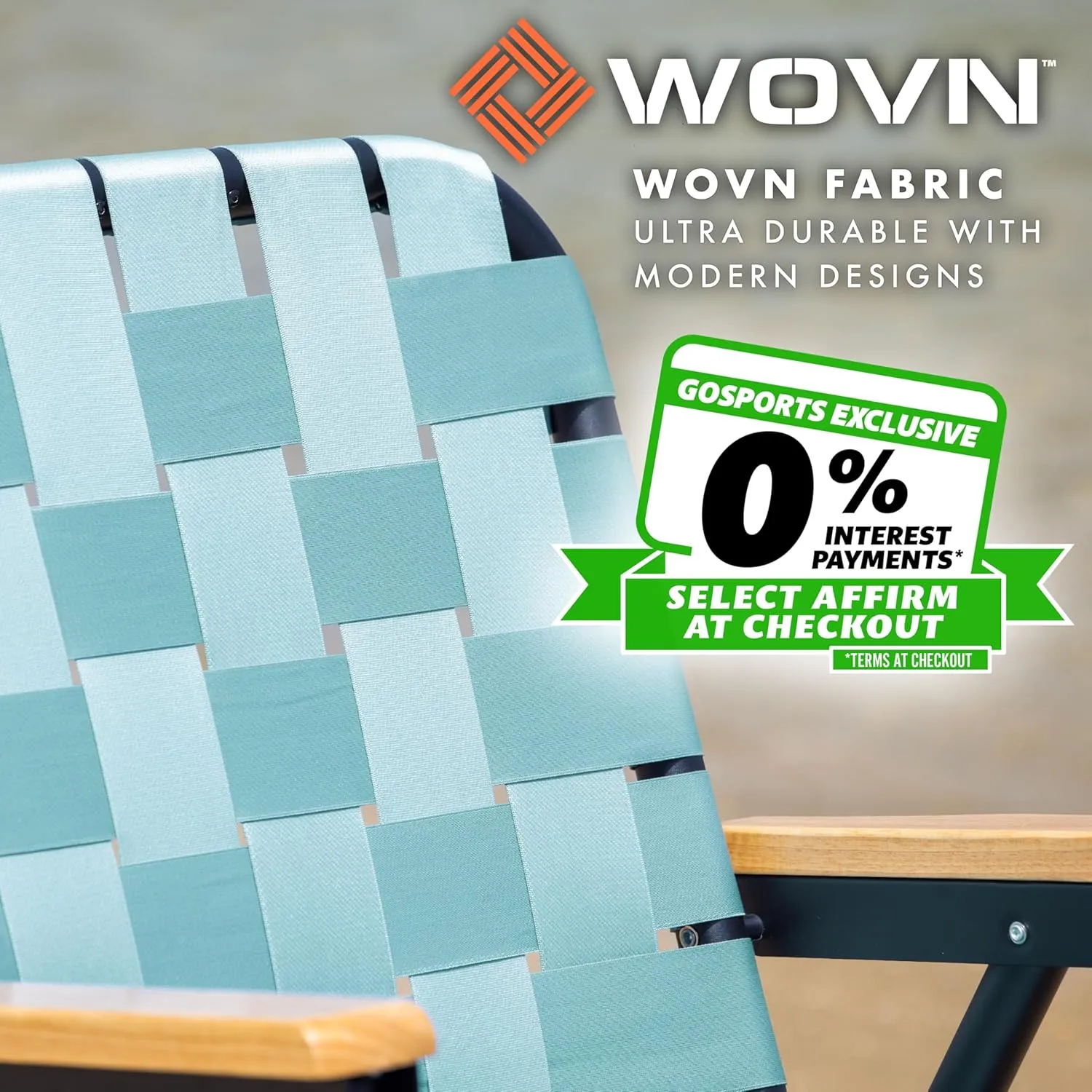 GoSports WOVN Beach Backpack Chair - 9 Styles Available - Premium Folding Camping Chair
