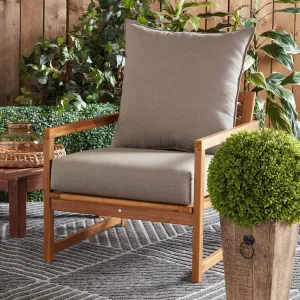 Greendale Home Fashions Modern Outdoor Sunbrella Fabric 2-Piece Deep Seat Chair Cushion, Cast Shale