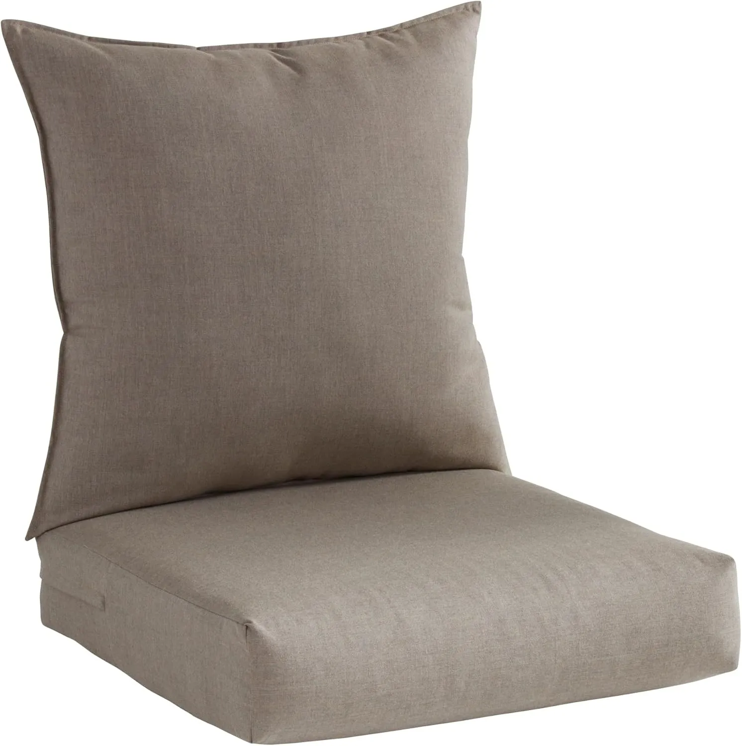 Greendale Home Fashions Modern Outdoor Sunbrella Fabric 2-Piece Deep Seat Chair Cushion, Cast Shale