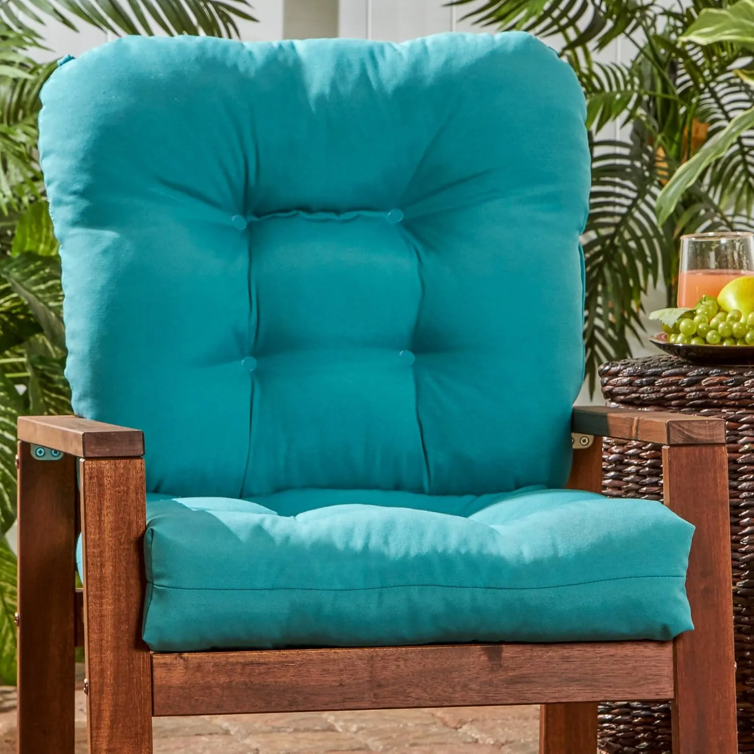 Greendale Home Fashions Outdoor Seat/Back Chair Cushion, 1 Count (Pack of 1), Arctic