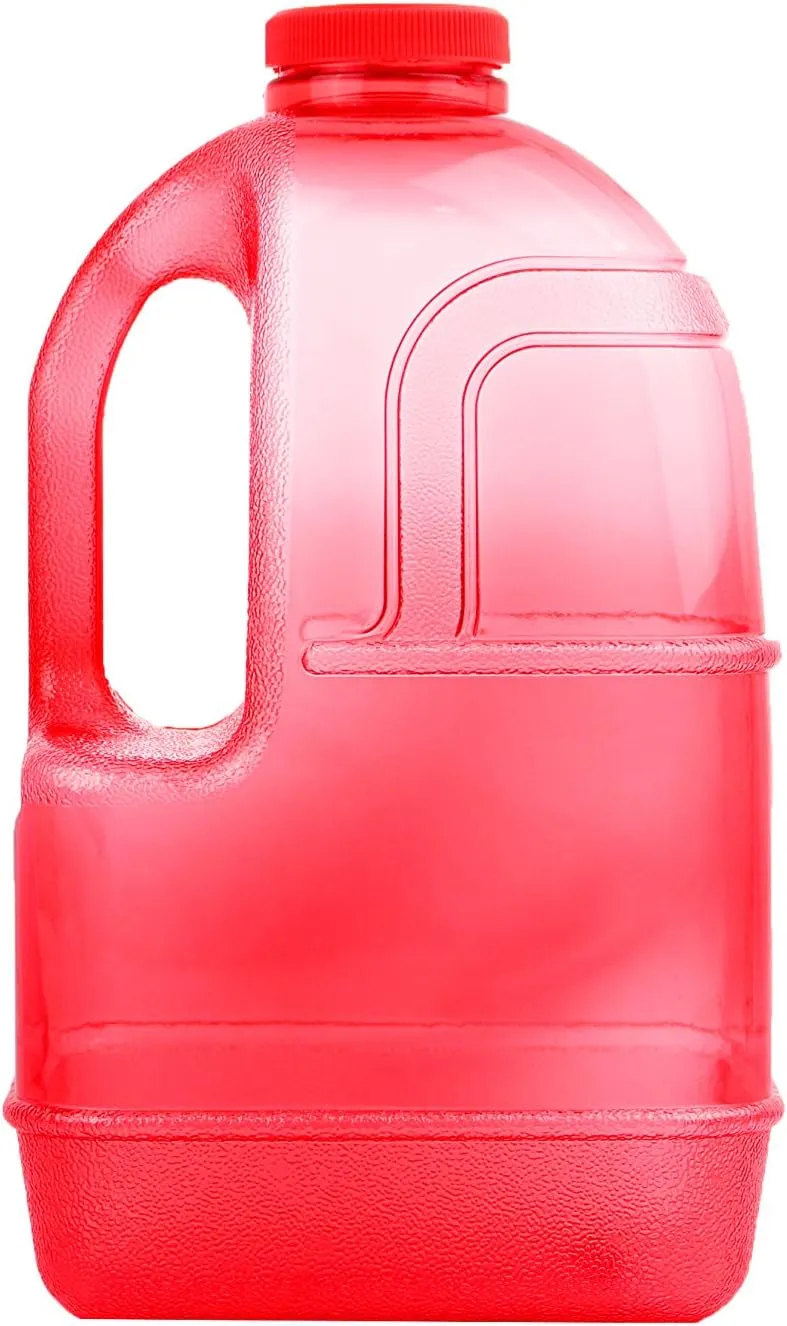 H8O® 1 Gallon Square BPA Free Water Bottle with 48mm Cap & Built-in Handle