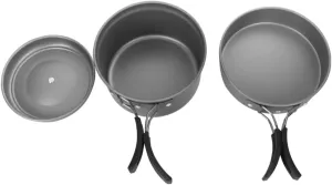 HANABASS Portable Aluminum Alloy Camping Cookware Set Cookware Hiking Pot Pan Bowl Kit