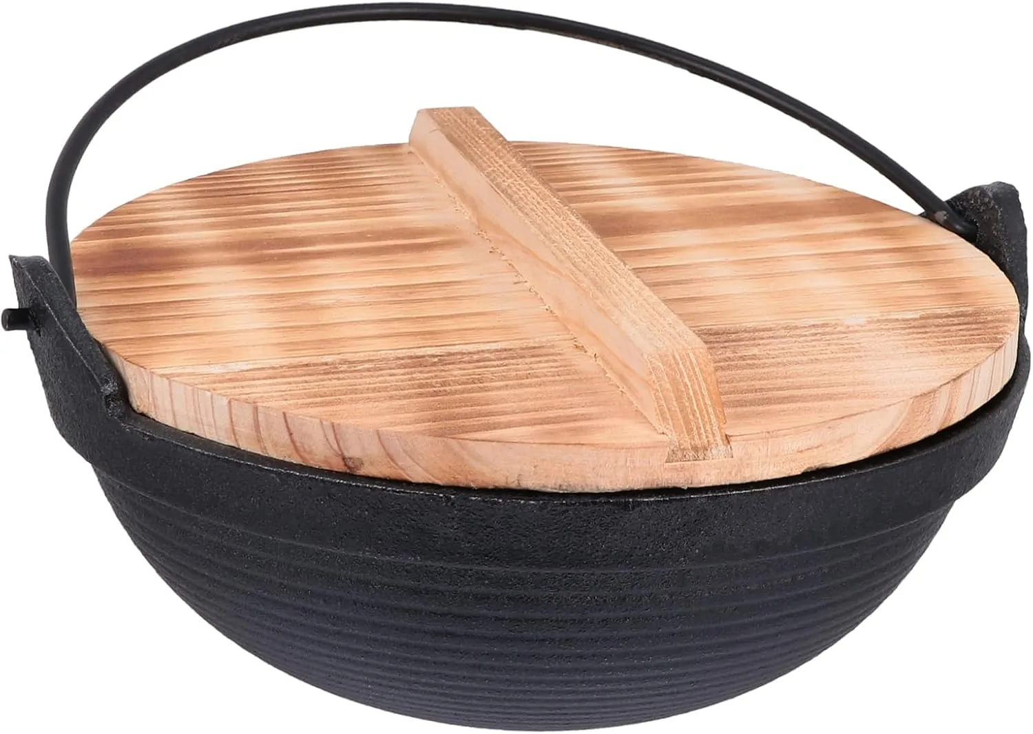 Hanging Camping Cookware Cast Lodge Style Non-stick Easy Wash Soup Pot Stockpot Rice Pot Healthy Material