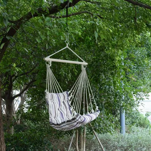 Hanging Swing Chair – Padded Comfort with Durable Cotton Ropes