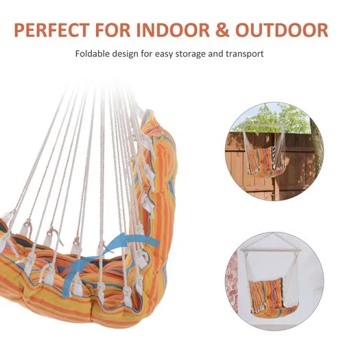 Hanging Swing Chair – Padded Comfort with Durable Cotton Ropes
