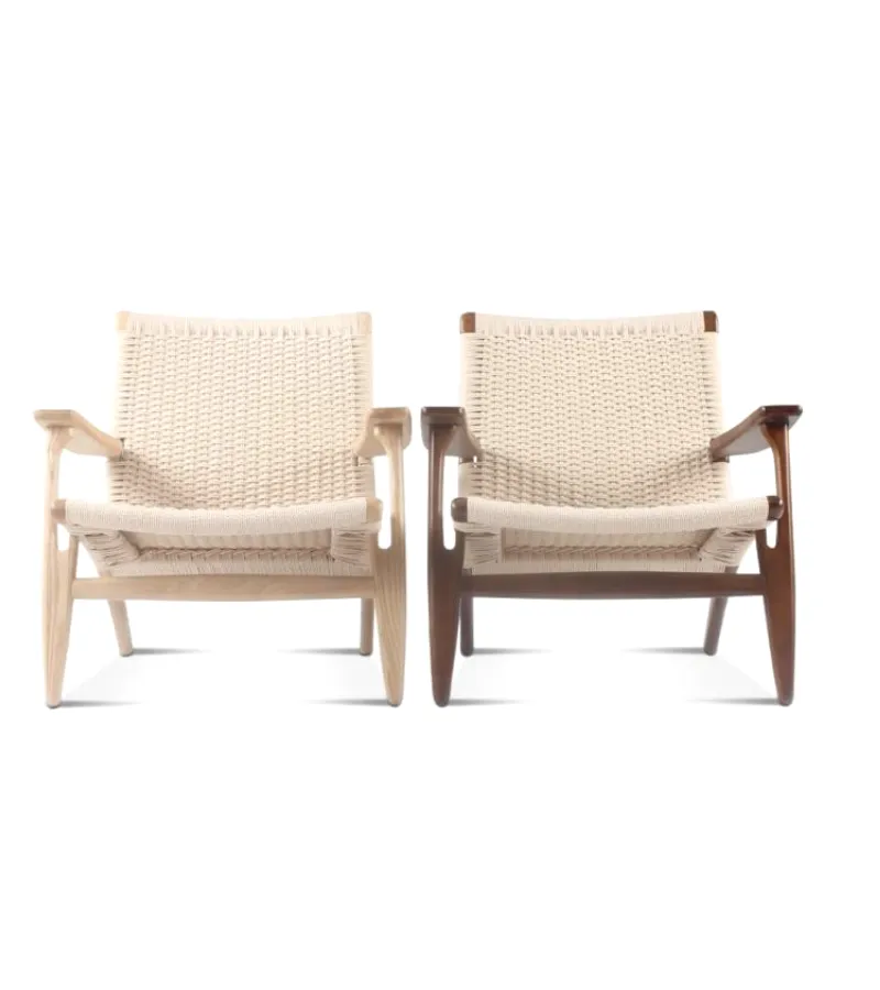 Hans Midcentury Style Natural Cord Armchair
