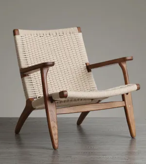 Hans Midcentury Style Natural Cord Armchair