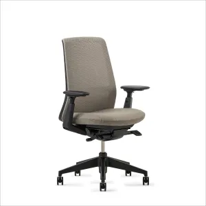 Haworth Soji Office Chair with Ergonomic Adjustments, Flexible Mesh Back (Clay)