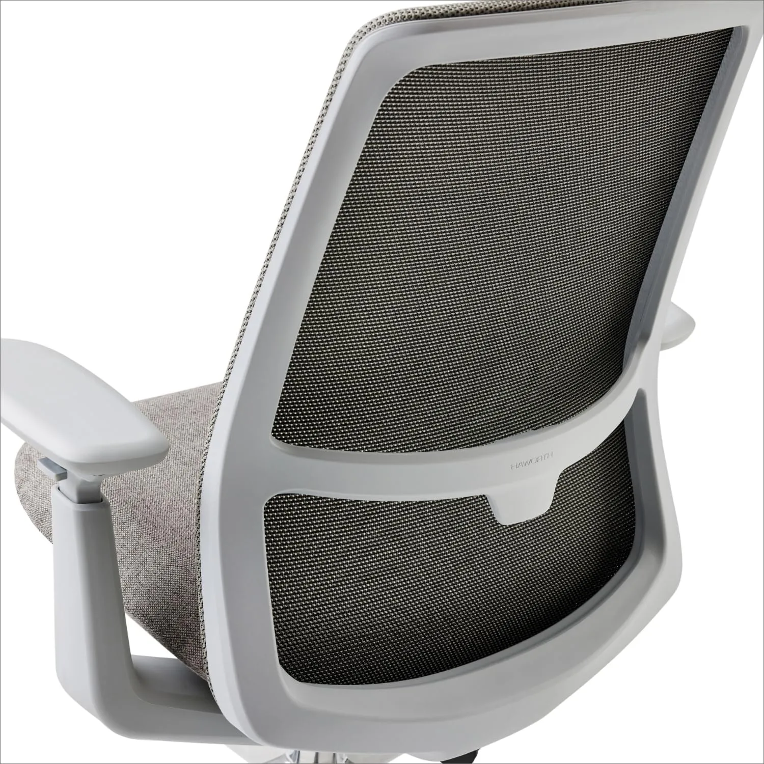 Haworth Soji Office Chair with Ergonomic Adjustments, Flexible Mesh Back (Stone)
