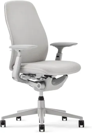 Haworth Zody Upholstered Dual Posture Desk Chair - Stylish and Ergonomic Office Chair with Lumbar Support (Fog)