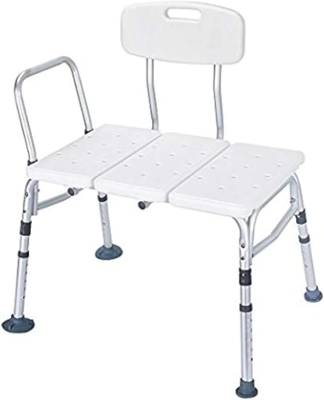 HEALTHLINE Tub Transfer Bench 400lbs - Heavy Duty Shower Transfer Bench for Bathtub - Adjustable Bariatric Shower Chair for Disabled & Seniors