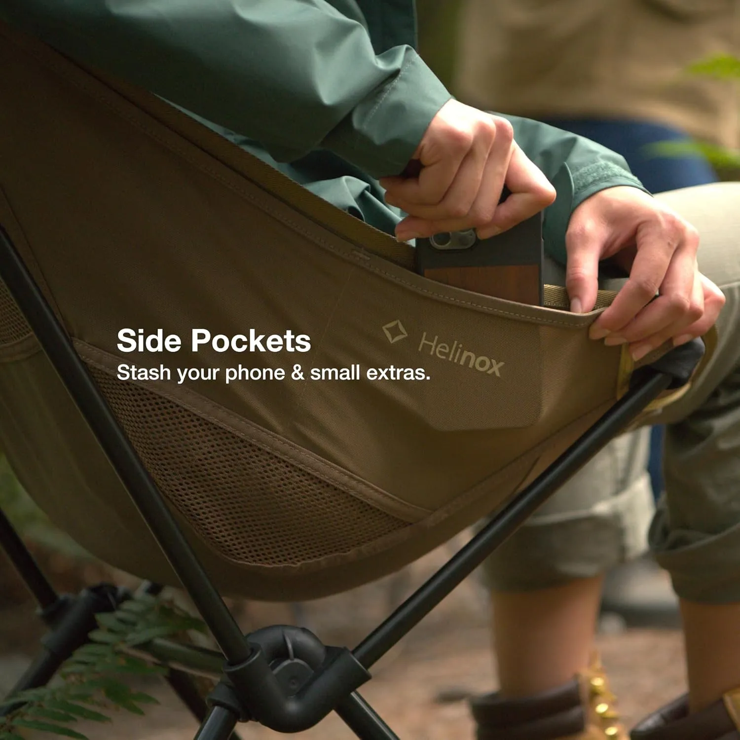 Helinox Sunset Chair Lightweight High-Back Collapsible Camping Chair Cobalt, 3.4Ibs Outdoor Chairs, Picnic Chair, Portable Camping Chair, with Side Pockets