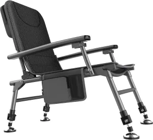 High Back Chair Folding Lounge Chair with Storage Bag Backpack Lift Legs Wild Fishing Chairs for Outdoor Camping Beach Recliner Hold Up 550 lbs Camping Chair
