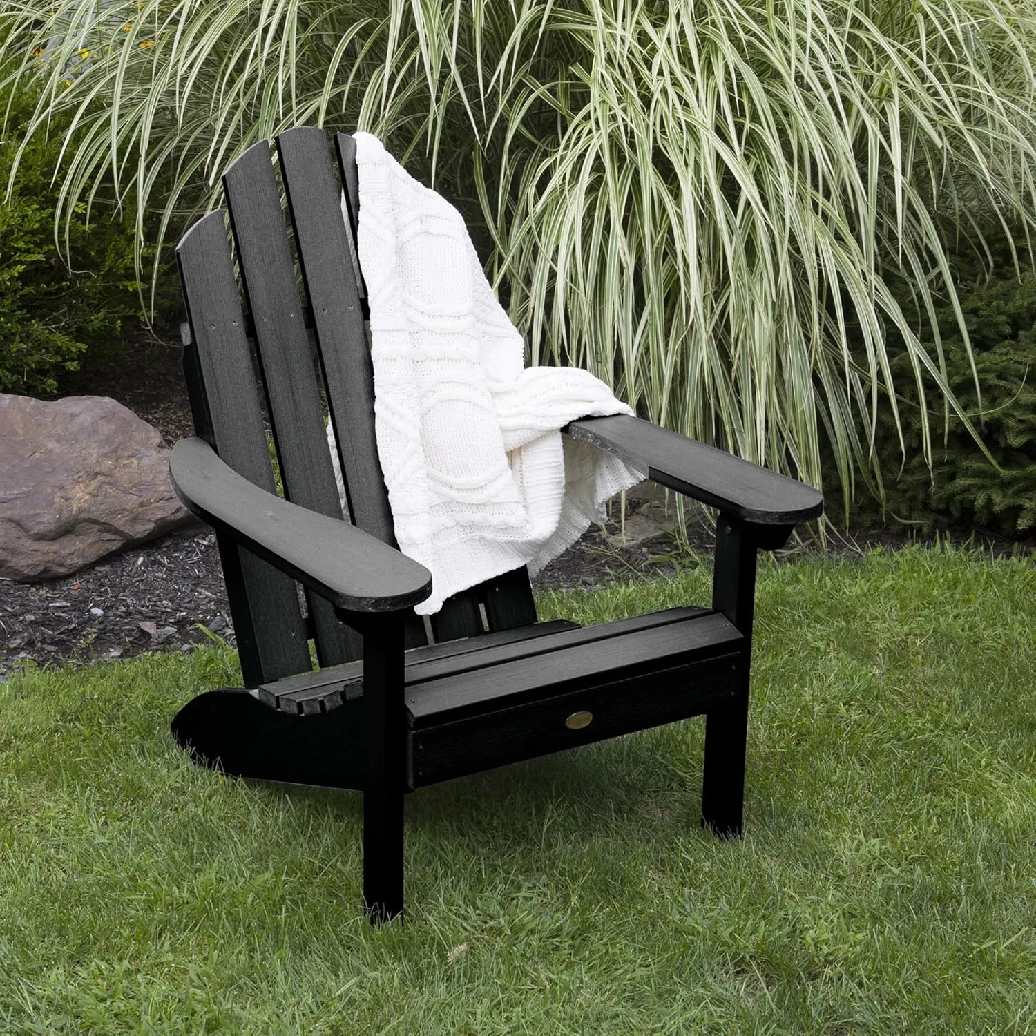 Highwood AD-CLAS1-BKE Classic Westport Adirondack Chair, Black