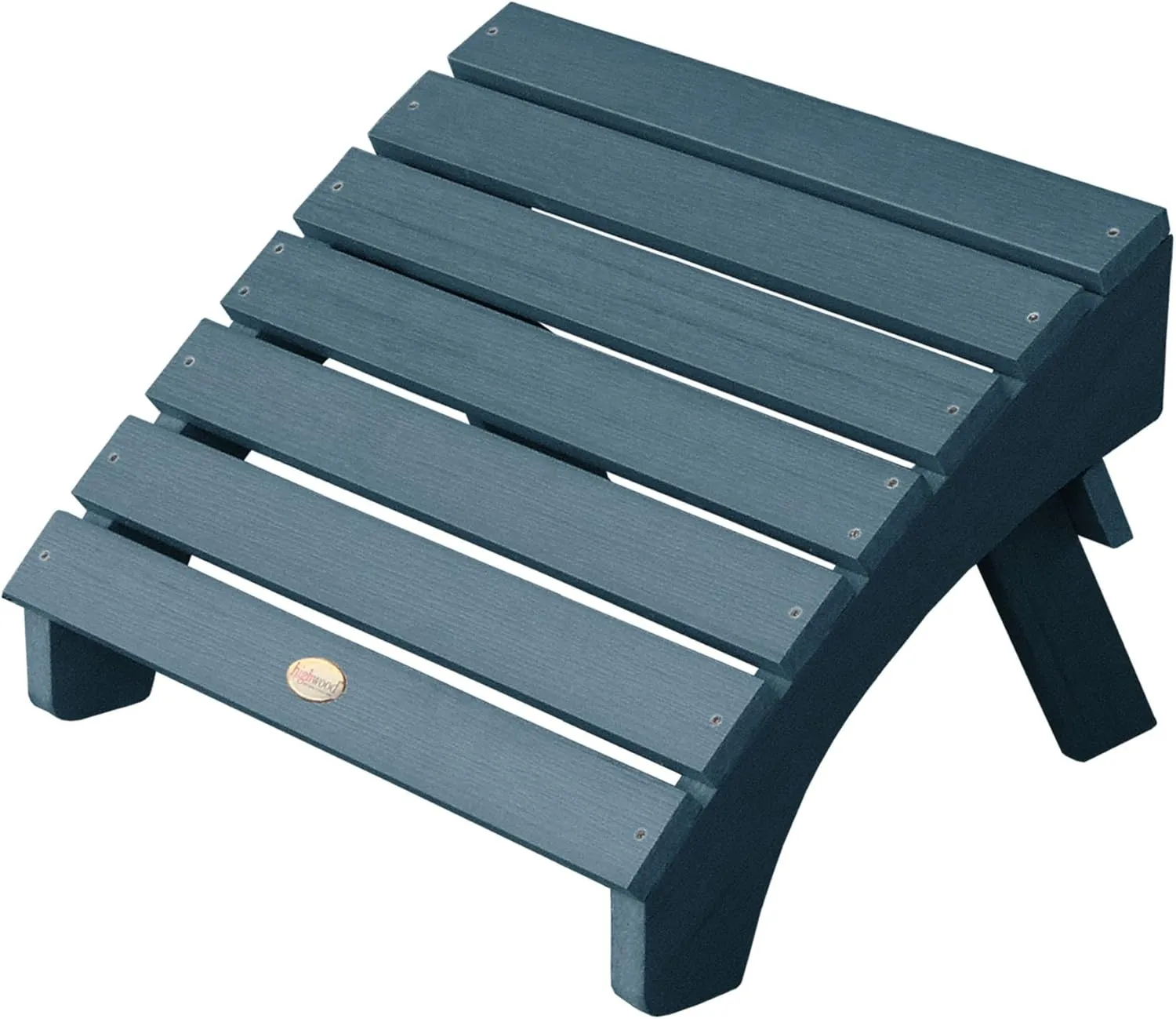 Highwood Hamilton King Size Folding & Reclining Adirondack Chair with Ottoman, Nantucket Blue