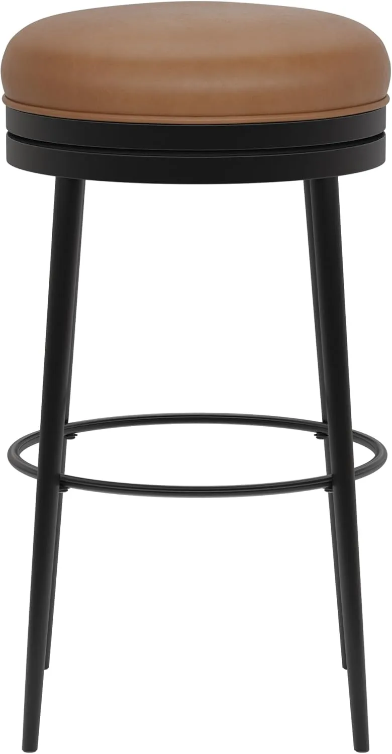 Hillsdale, Aubrie Metal Counter Height Swivel Stool, Matte Black