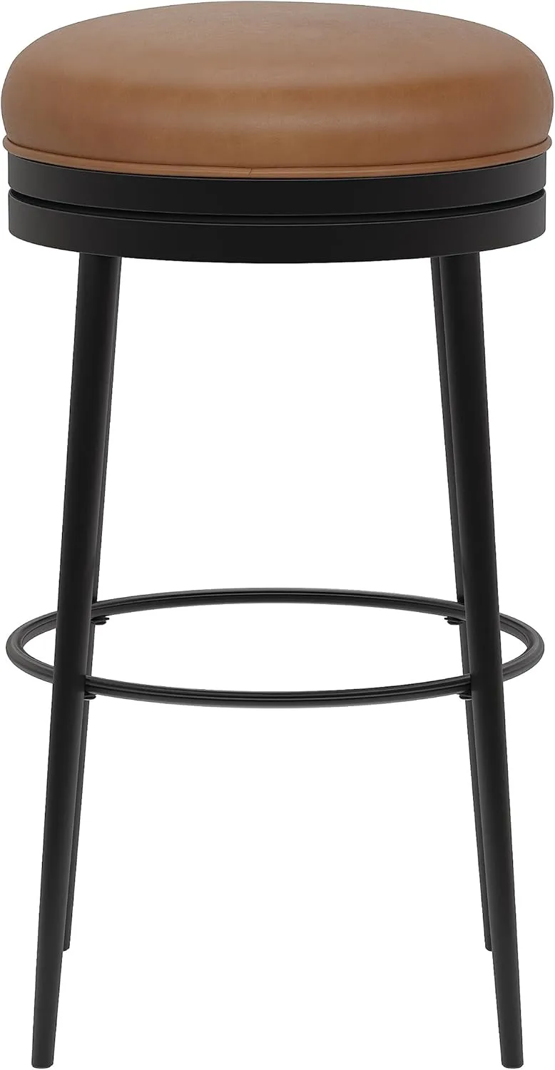Hillsdale, Aubrie Metal Counter Height Swivel Stool, Matte Black
