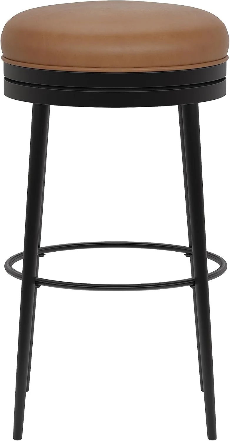 Hillsdale, Aubrie Metal Counter Height Swivel Stool, Matte Black