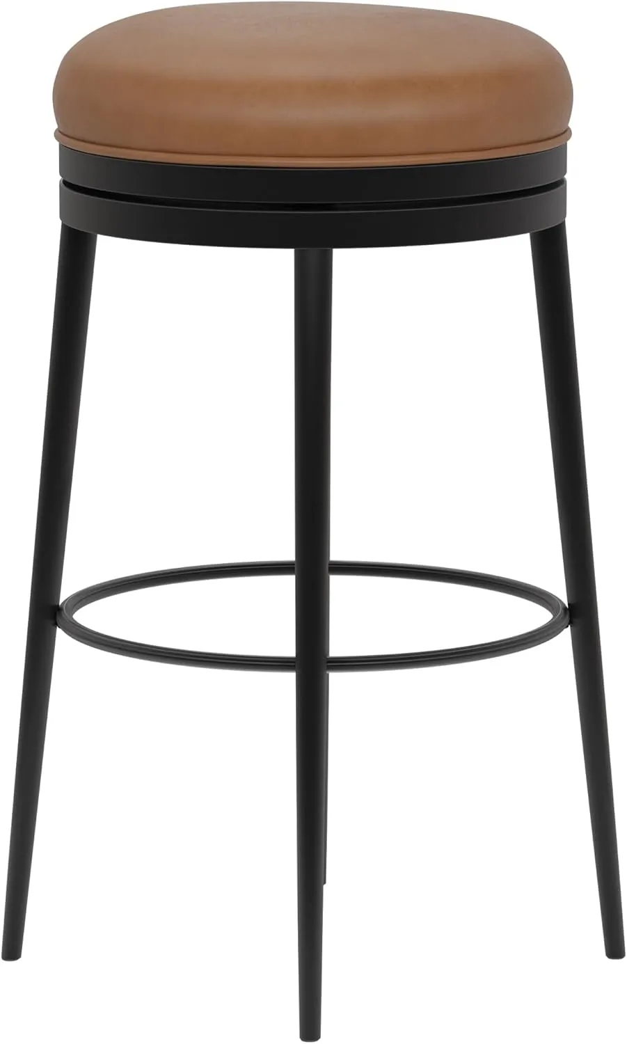 Hillsdale, Aubrie Metal Counter Height Swivel Stool, Matte Black