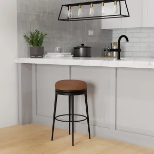 Hillsdale, Aubrie Metal Counter Height Swivel Stool, Matte Black