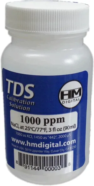 HM Digital 1000ppm TDS Calibration Solution