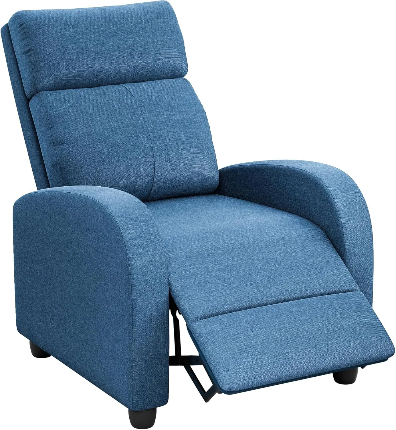 Homall Recliner Chair, Recliner Sofa for Adults, Recliners Home Theater Seating with Lumbar Support, Reclining Sofa Chair for Living Room (Fabric, Blue)