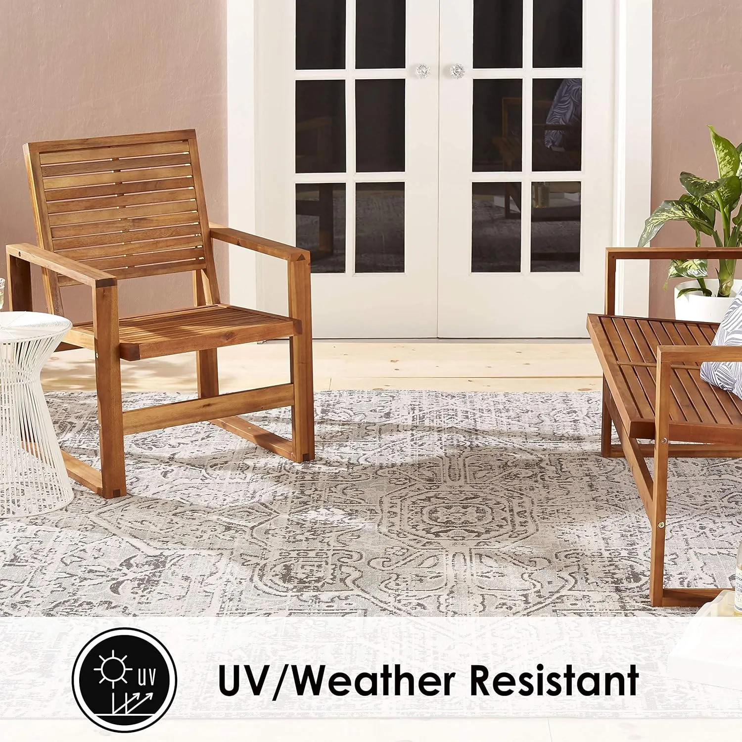 Home Dynamix 2491-451 Nicole Miller Patio Sofia Fleur Indoor/Outdoor Area Rug 5'3"x7'2"