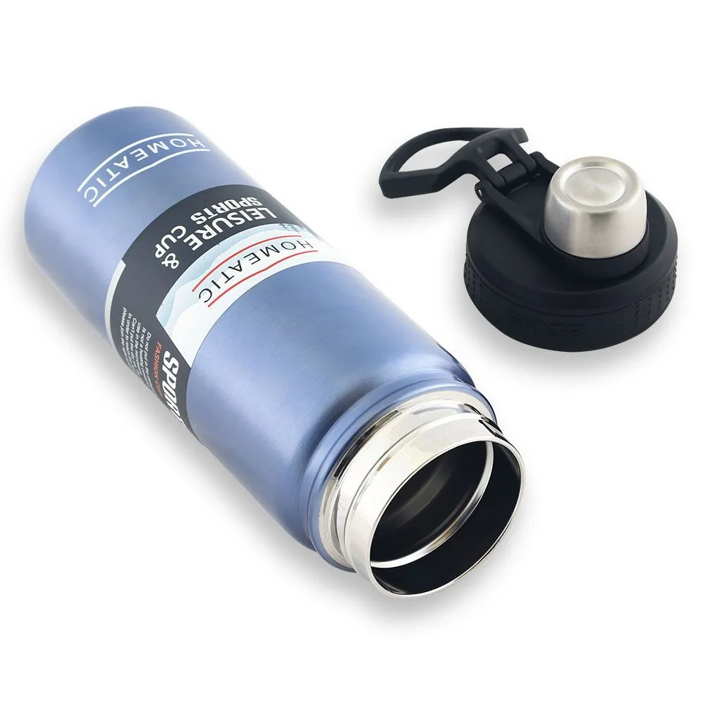 Homeatic Steel Water Bottle with Cap 650ml