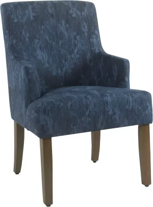 Homepop Home Decor | Upholstered Anywhere Dining Chair | Accent Chairs for Living Room & Bedroom | Decorative Home Furniture (Blue Demask)