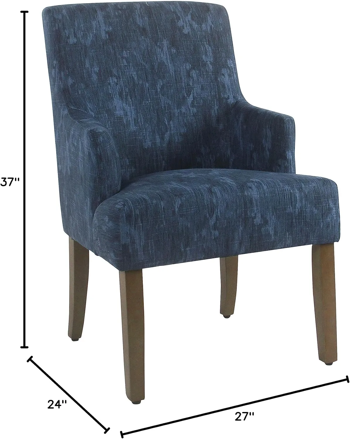 Homepop Home Decor | Upholstered Anywhere Dining Chair | Accent Chairs for Living Room & Bedroom | Decorative Home Furniture (Blue Demask)