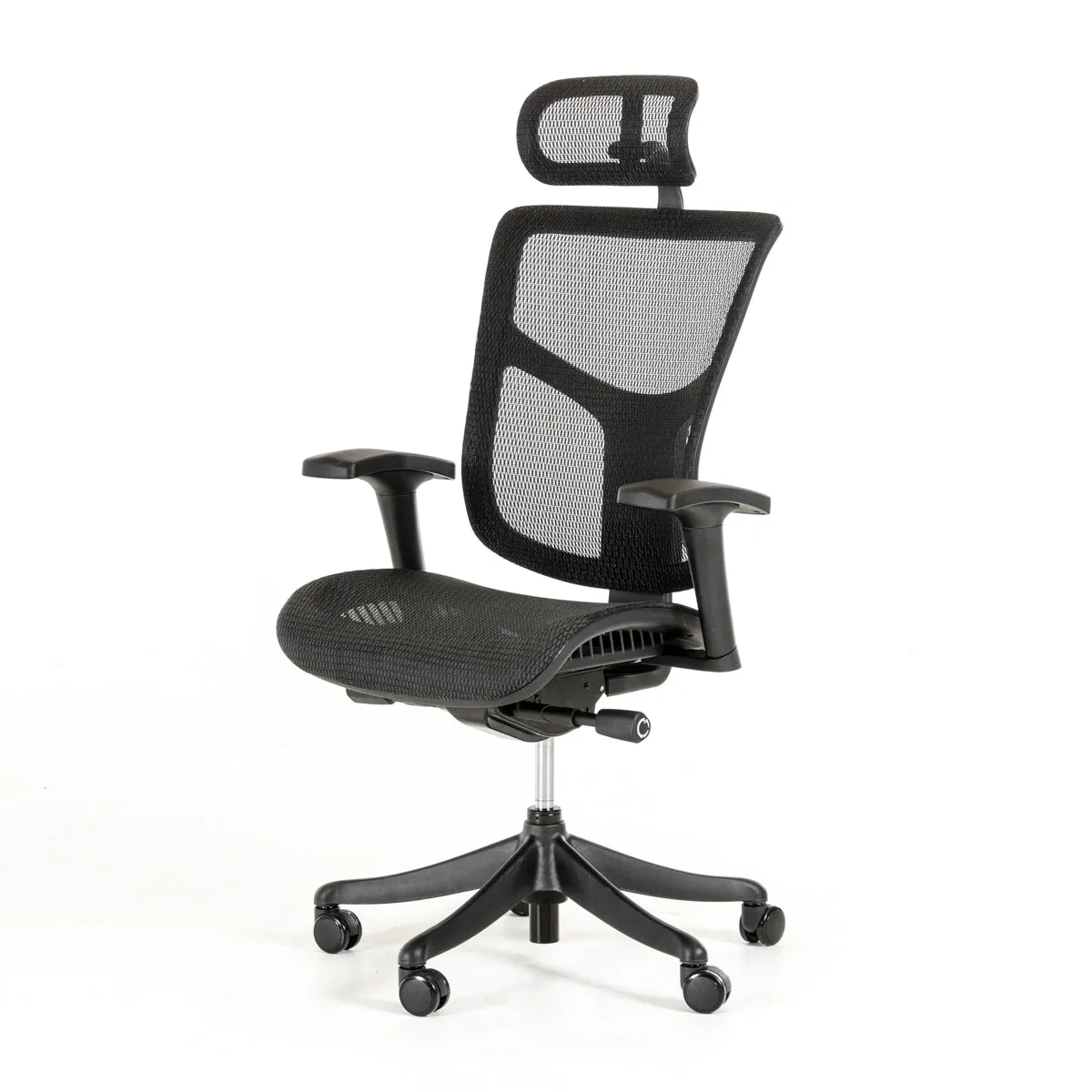 HOMEROOTS 52" Black Plastic And Aluminum Office Chair