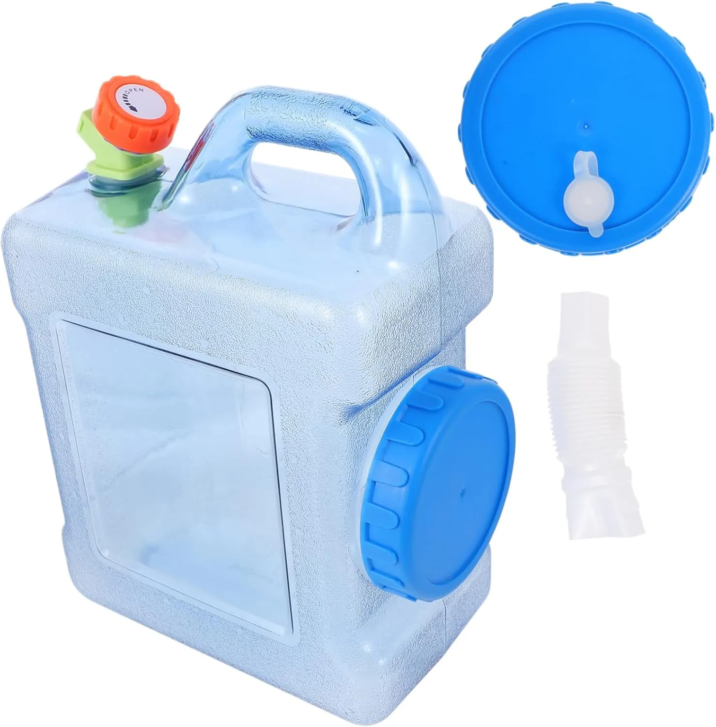 Homoyoyo 1set Capacity Portable Water Container Carrier Premium Water Jar Wide-mouth Opening Easy to Carry Handle for Camping Hiking Picnics and Outdoor Activities Food-grade Material