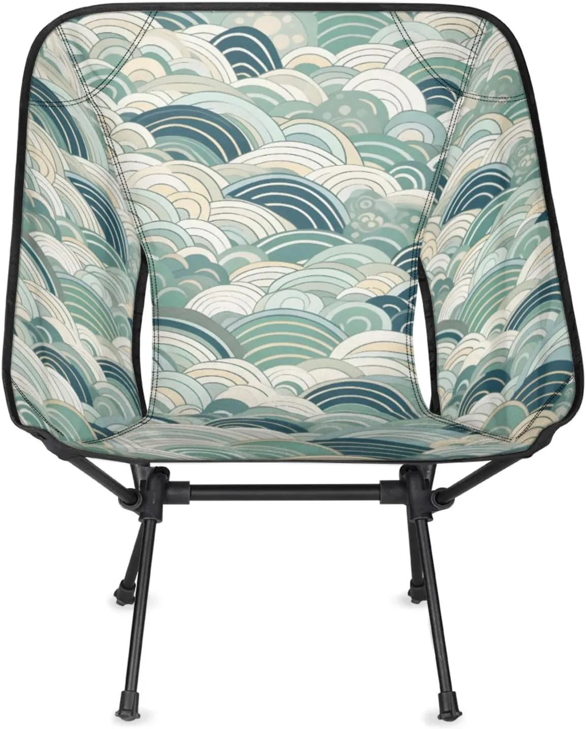 Honeybaby Folding Camping Chair Abstract Sea Water Camping Chairs Lightweight Portable Chair Outdoor Foldable Chairs for Camping Travel Picnic Beach Hiking