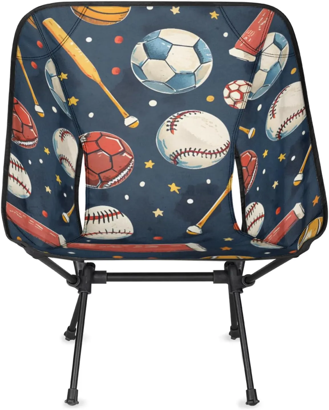 Honeybaby Folding Camping Chair Baseball Basketball Soccer Camping Chairs Lightweight Portable Chair Outdoor Foldable Chairs for Camping Travel Picnic Beach Hiking
