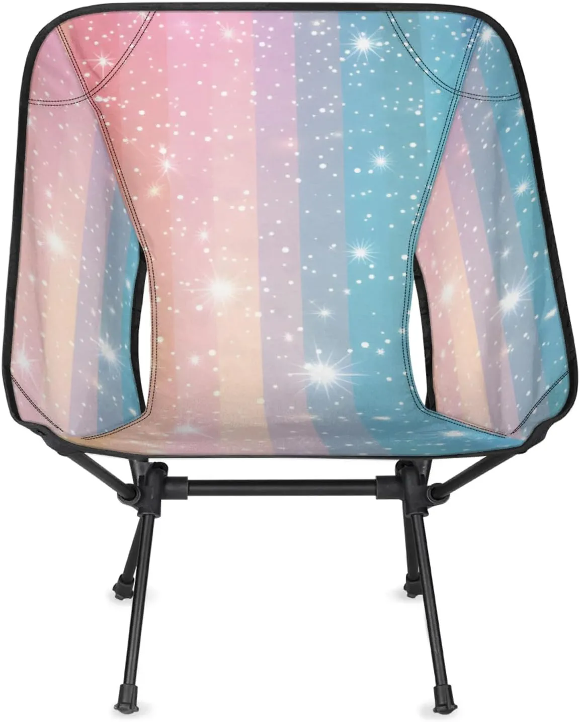 Honeybaby Folding Camping Chair Rainbow Stripes Camping Chairs Lightweight Portable Chair Outdoor Foldable Chairs for Camping Travel Picnic Beach Hiking