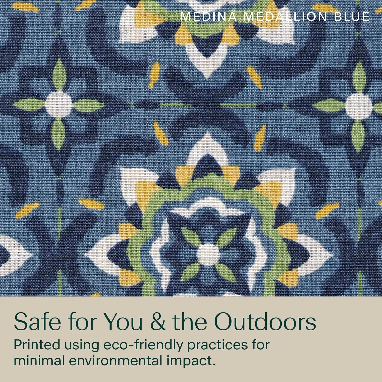 Honeycomb Outdoor Cushion Set 20" x 20", Medina Medallion Dining Patio Cushions