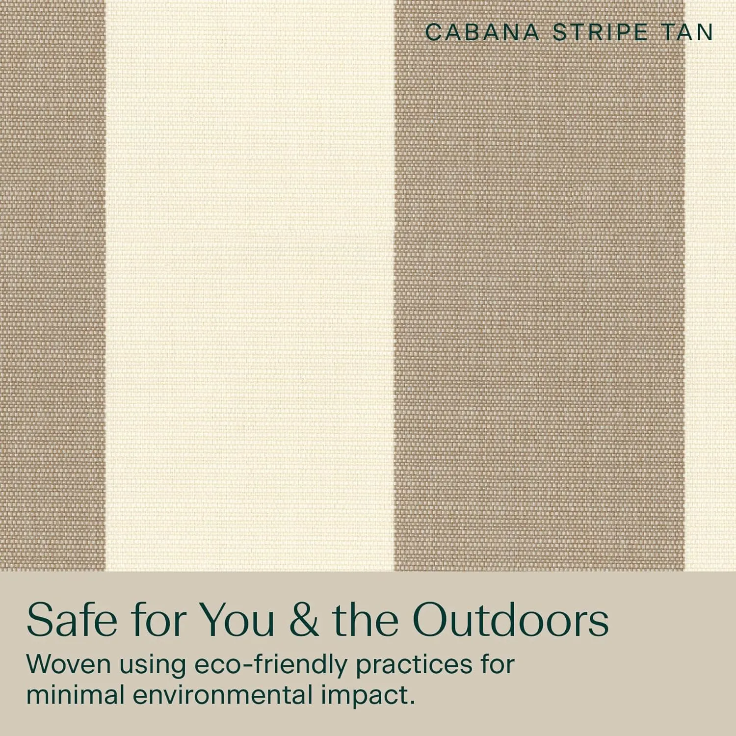 Honeycomb Outdoor Highback, 21" W x 42" L, Cabana Stripe Tan Outdoor Chair Cushion