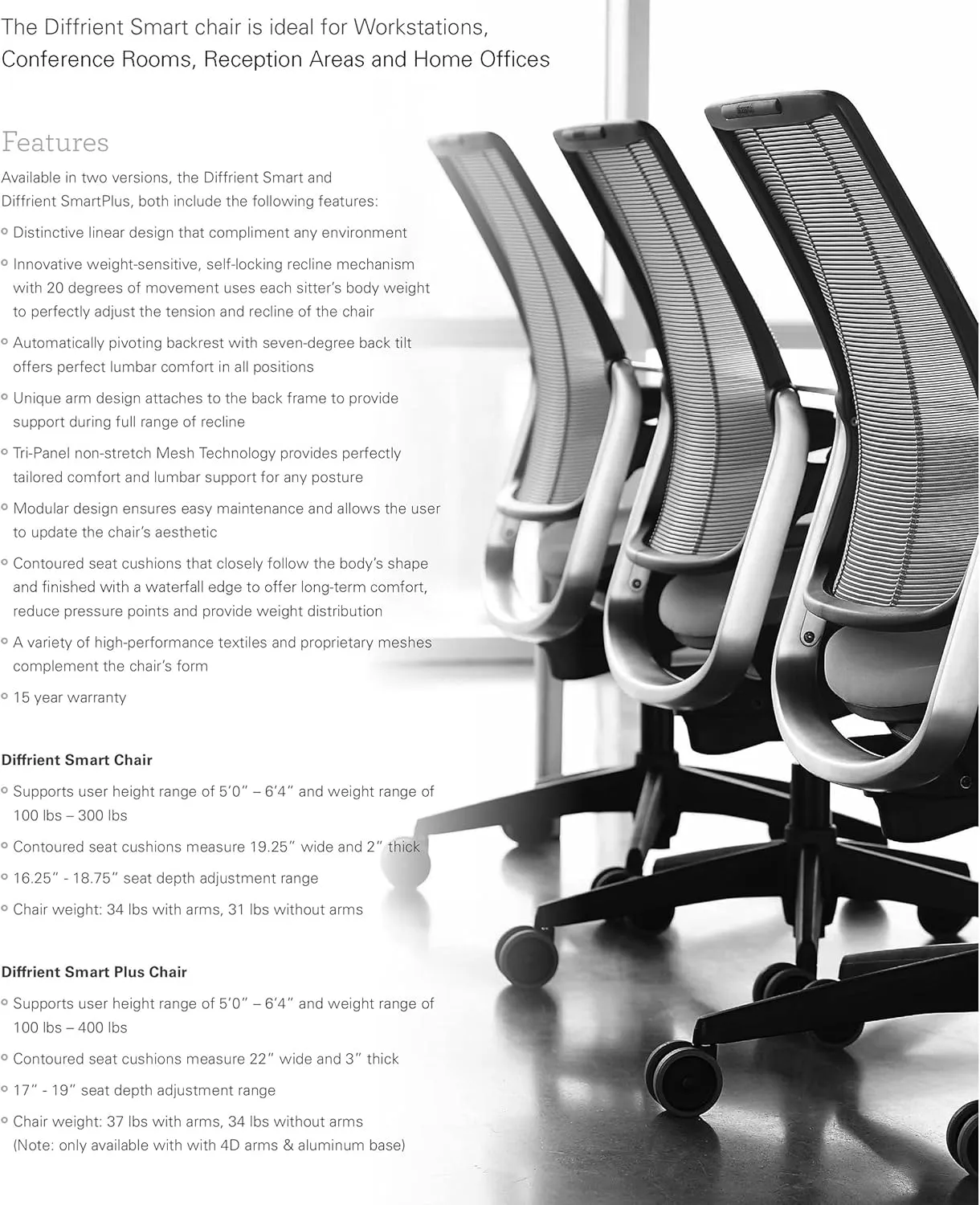 Humanscale Diffrient Smart Office Desk Chair - S413 Advanced Height Adjustable Duron Arms - Black Frame with Monofilament Stripe Black Mesh Back Deep Violet Corde4 Fabric - Standard Carpet Casters