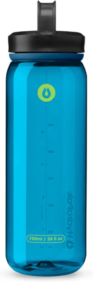 HydraPak Recon Clip & Carry - Wide Mouth Recycled Plastic Water Bottle (24oz or 32oz) - Eco Friendly, BPA Free, Tethered Cap