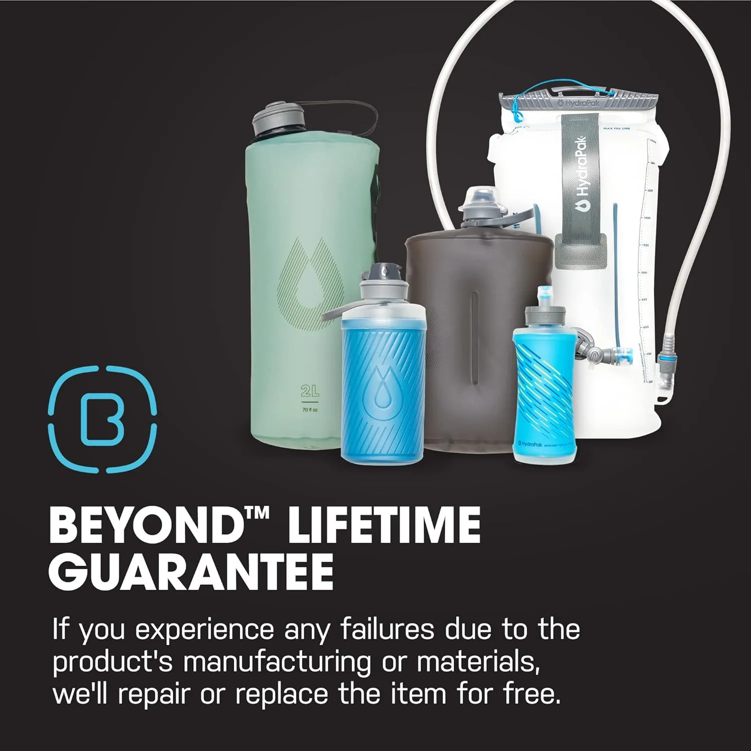 HydraPak Recon Twist & Sip - Wide Mouth Recycled Plastic Water Bottle (24oz or 32oz) - Eco Friendly, BPA Free, Easy Carry