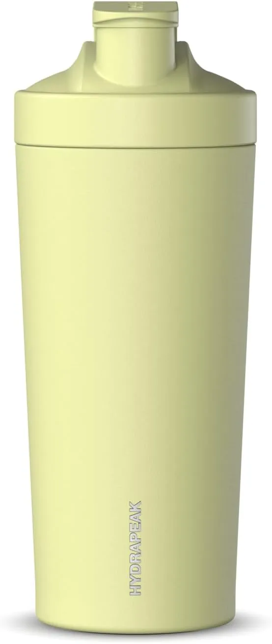 Hydrapeak Insulated Shaker Bottle, Shaker Bottles for Protein Mixes, Blender Shaker, Protein Shake Bottle, Stainless Steel Shaker Cup, Ice Shaker, Citrus