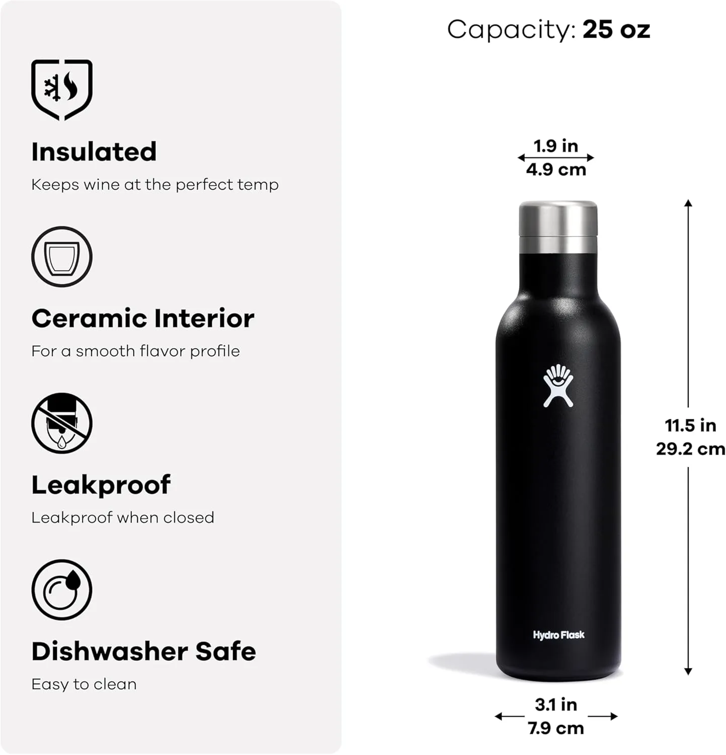Hydro Flask 25 Oz Ceramic Wine Bottle Surf
