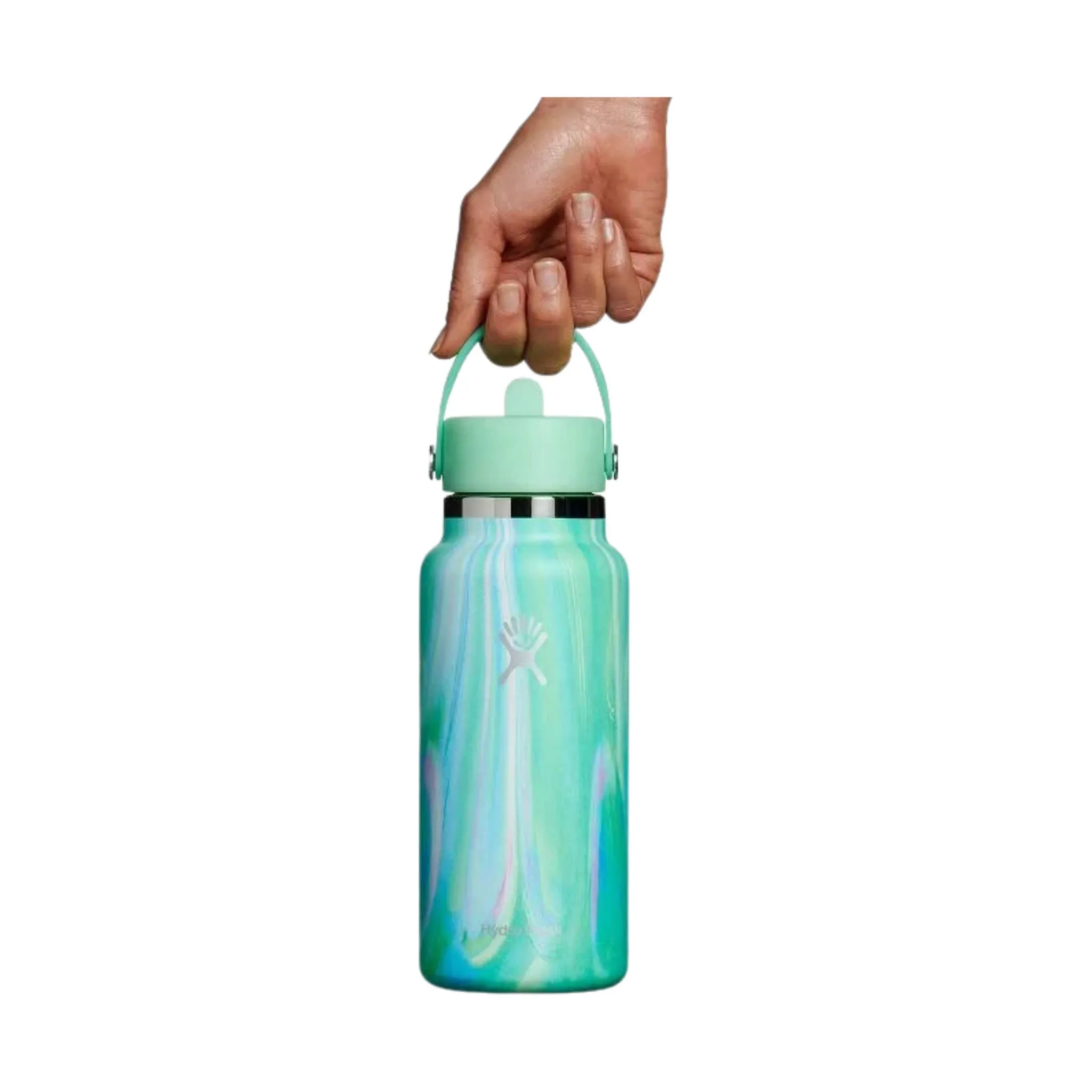 Hydro Flask 32 oz Wide Mouth With Flex Straw Cap - Jelly Green (Limited Edition)