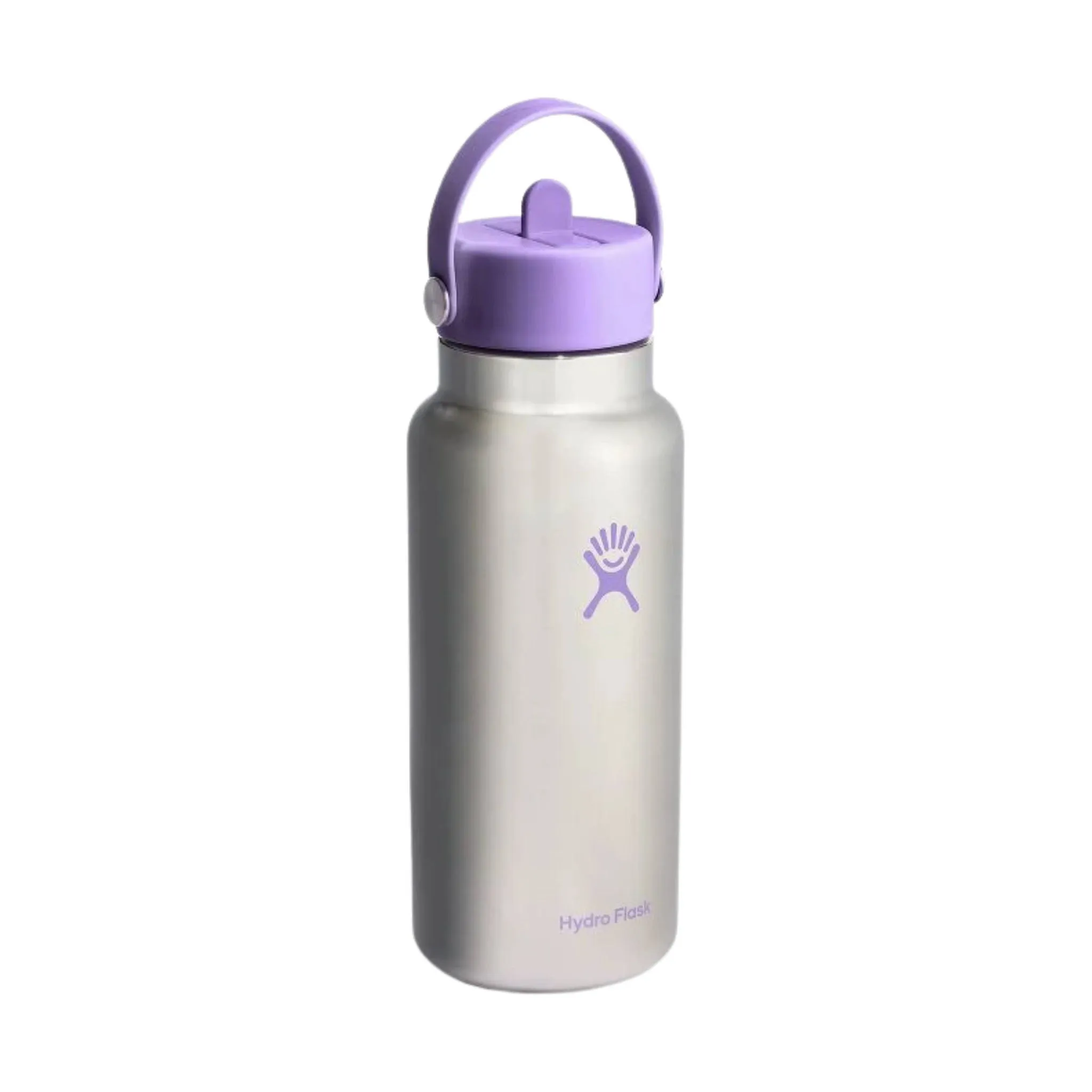 Hydro Flask 32 oz Wide Mouth With Flex Straw Cap - Stainless Violet (Limited Edition)