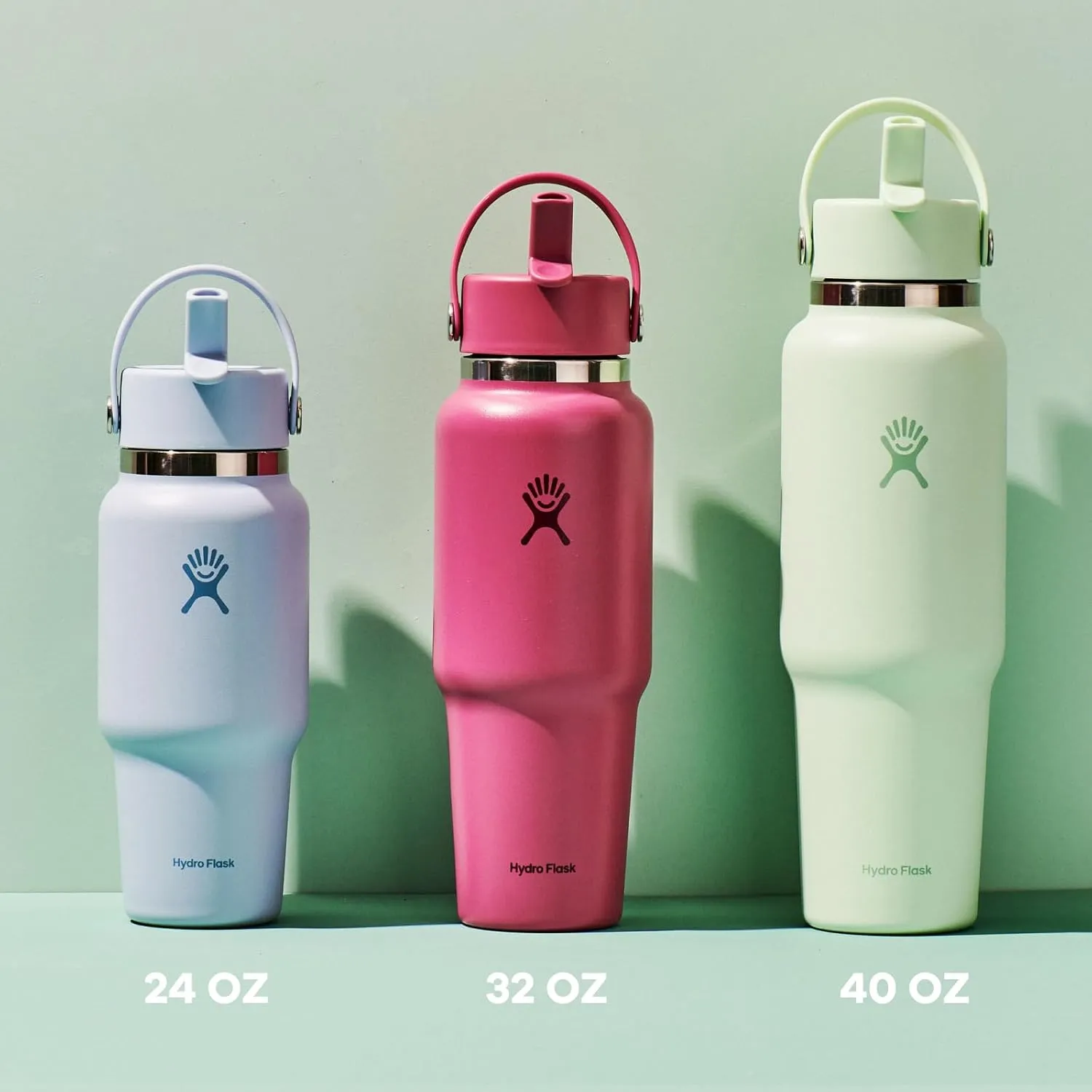 Hydro Flask 40 OZ Wide Flex Straw Travel Bottle SURF