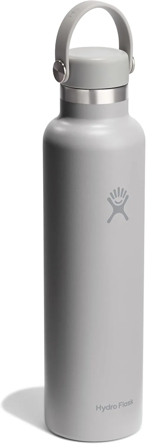 Hydro Flask Stainless Steel Standard Mouth Water Bottle with Flex Cap and Double-Wall Vacuum Insulation