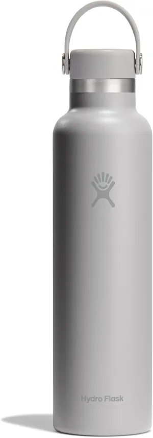 Hydro Flask Stainless Steel Standard Mouth Water Bottle with Flex Cap and Double-Wall Vacuum Insulation