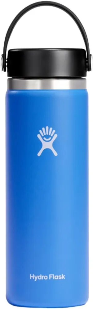 Hydro Flask Wide Mouth vacuum insulated stainless steel water bottle with leakproof closeable lid for cold water drinks, sports, travel, car and school